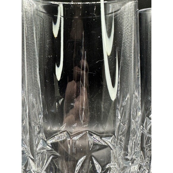 TIFFANY & CO Rock Cut Highball Glass Lead Crystal 6 1/2" Germany Set Of 3 Read - Picture 4 of 6